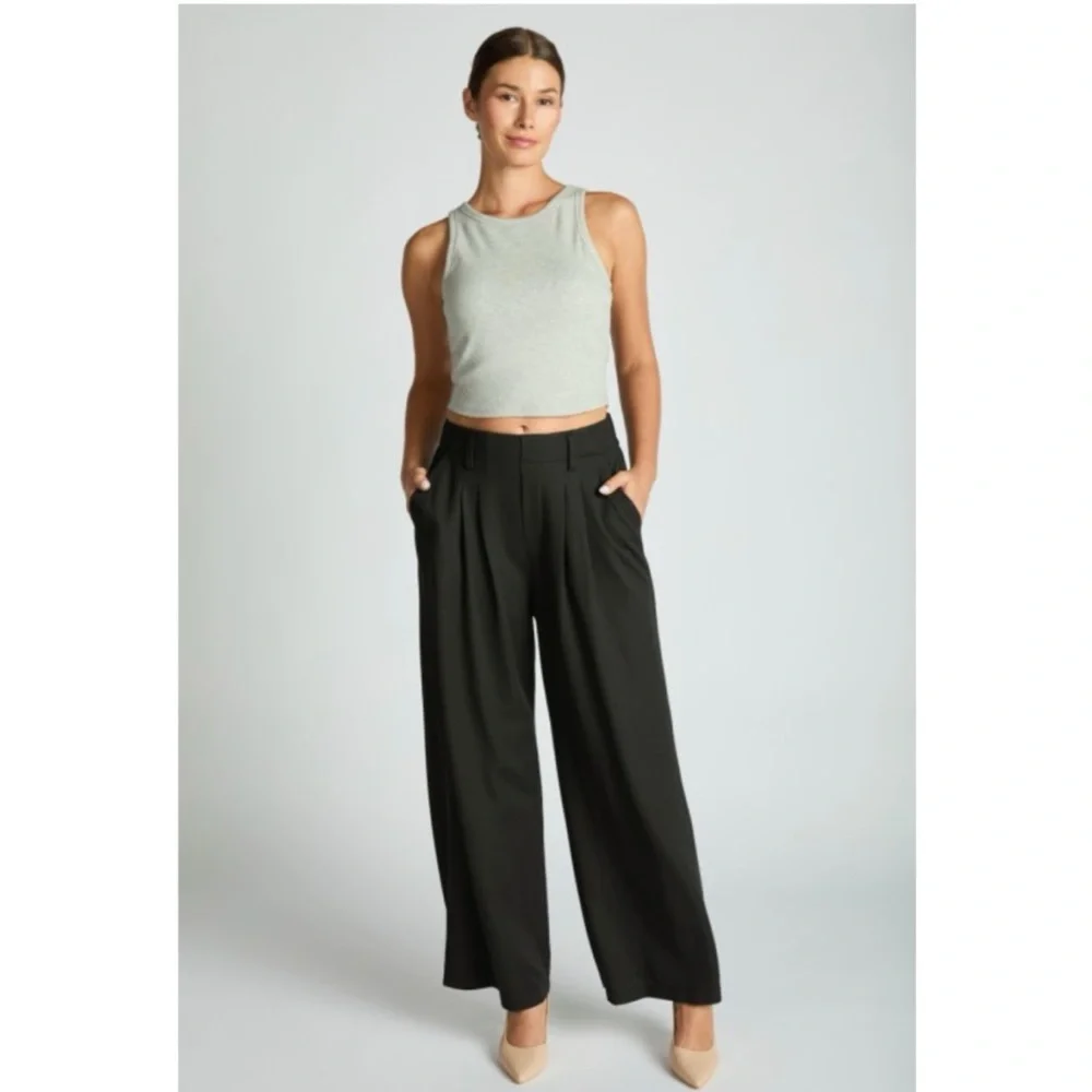 Wide Leg Trousers - Black - Picture 3 of 4